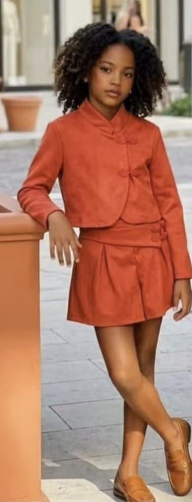 ensemble fille en suedine